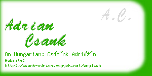 adrian csank business card